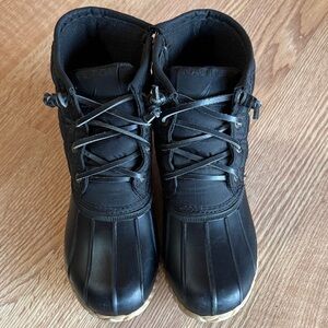 Nautica Black and Tan Duck Boots